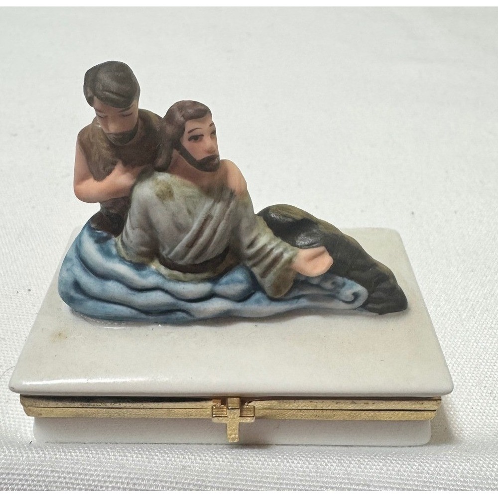 Limoges Baptism of Christ Trinket Box Henri d'Arceau & Fils Limited Edition 2009